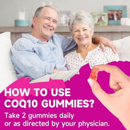 2er-Pack CoQ10 Gummis 250 mg mit Omega-3, Vitamin B3, Zink & Magnesium – Hochdosiertes Coenzym Q10 für Herzgesundheit, Zellenergie & Antioxidantien – 120 Stück