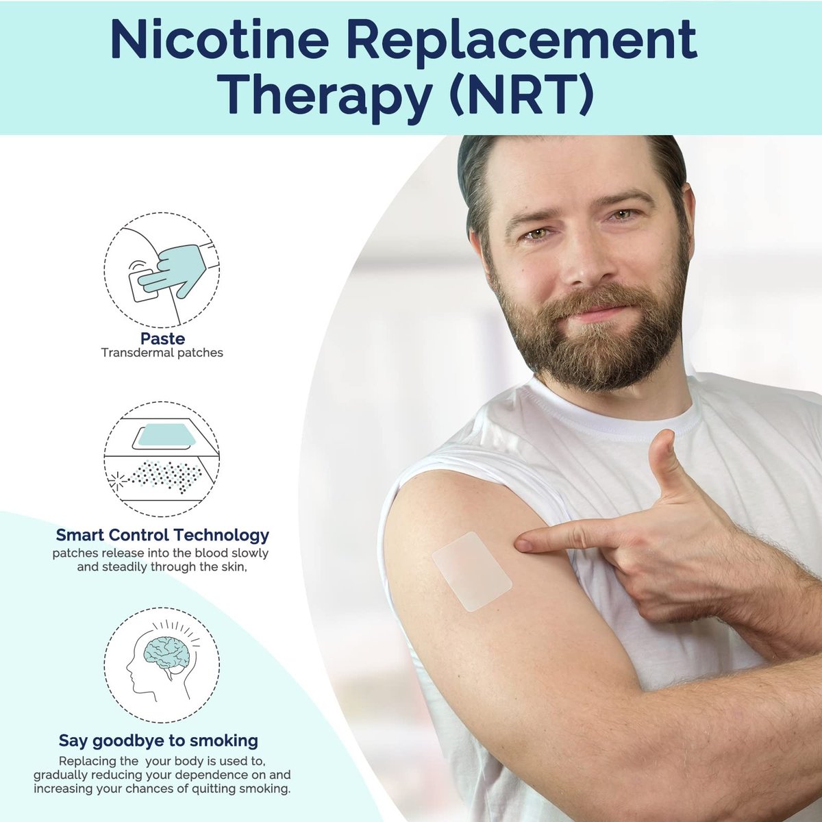 Step 3 Nikotinpflaster 7 mg – 30 Stück, effektive Raucherentwöhnungshilfe für 2 Wochen