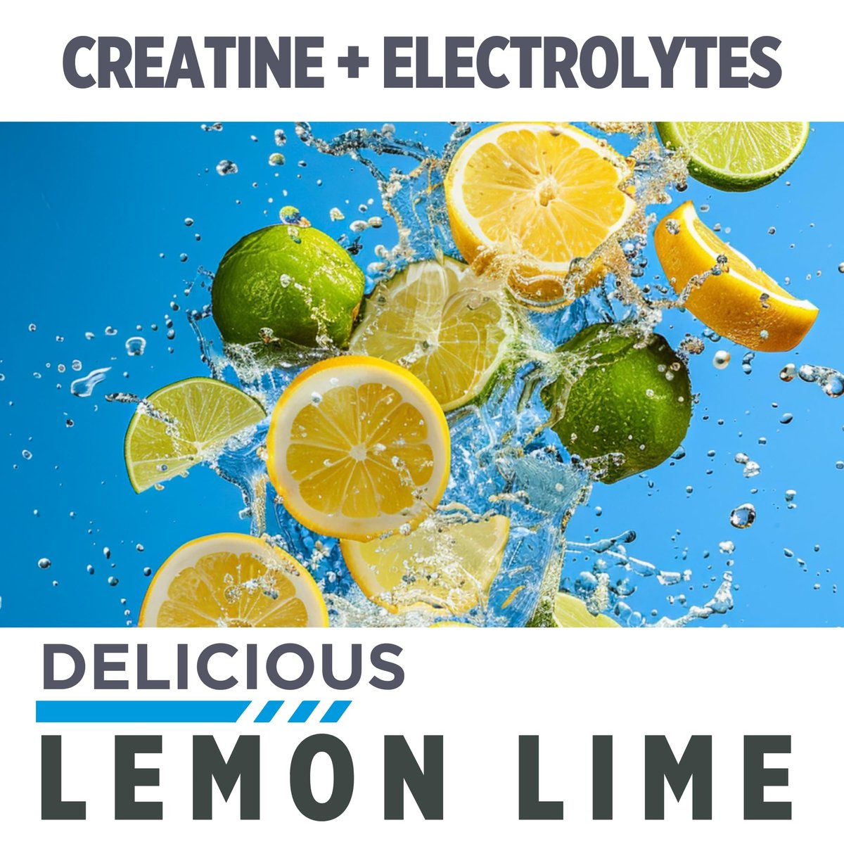 CON-CRET Kreatin HCl + Hydration | Elektrolyt-Pulver-Dose | Lemon Lime | Zuckerfreie Elektrolyte | Rehydrationsformel mit Kalium, Natrium, Zink, Magnesium zur Hydratation & Erholung (40 Portionen)