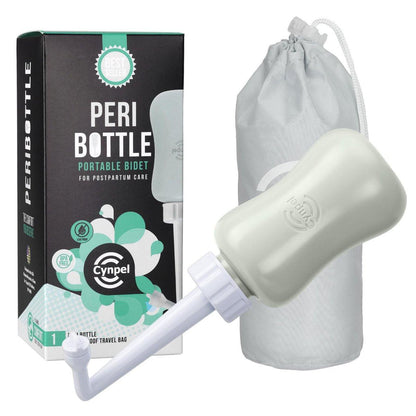 Cynpel Periflaschen-Set – Tragbares Bidet für unterwegs – Perineal-Waschflasche für die Zeit nach der Geburt – Grau