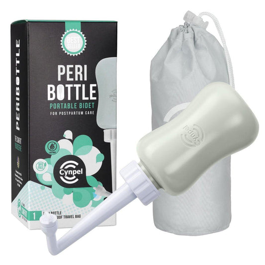 Cynpel Periflaschen-Set – Tragbares Bidet für unterwegs – Perineal-Waschflasche für die Zeit nach der Geburt – Grau