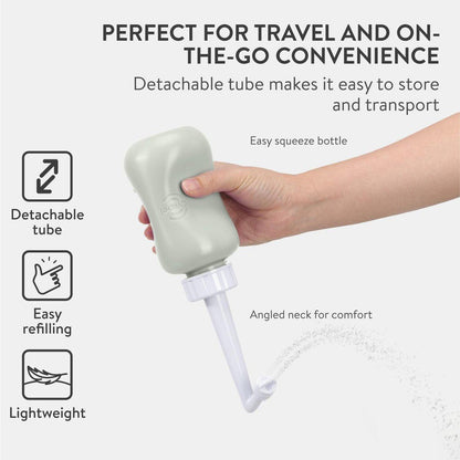 Cynpel Periflaschen-Set – Tragbares Bidet für unterwegs – Perineal-Waschflasche für die Zeit nach der Geburt – Grau