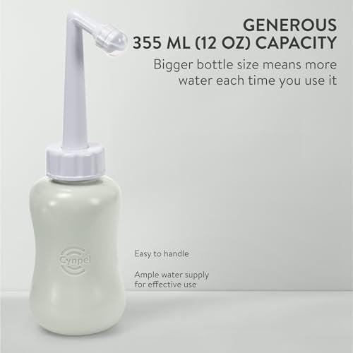 Cynpel Periflaschen-Set – Tragbares Bidet für unterwegs – Perineal-Waschflasche für die Zeit nach der Geburt – Grau