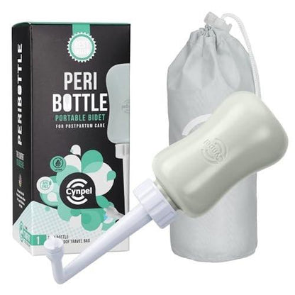 Cynpel Periflaschen-Set – Tragbares Bidet für unterwegs – Perineal-Waschflasche für die Zeit nach der Geburt – Grau