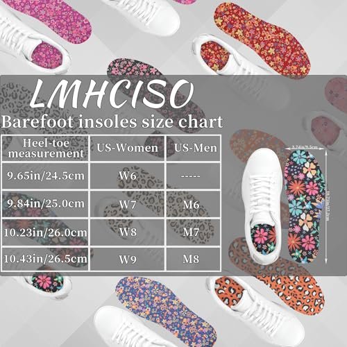LMHCISO No-Show-Socken für Damen – Blumenmuster, geruchshemmend, rutschfest, waschbar, Größe 6-9