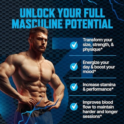 Testosteron-Booster Gummibärchen für Männer – Natürliche Unterstützung für Energie, Kraft und Ausdauer mit 60 Stück