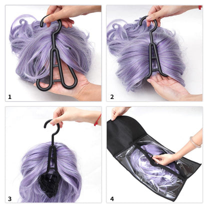 6er-Pack Haarverlängerungs-Halter – Staubdichte Aufbewahrungstaschen für Perücken und Haarverlängerungen mit Kleiderbügel