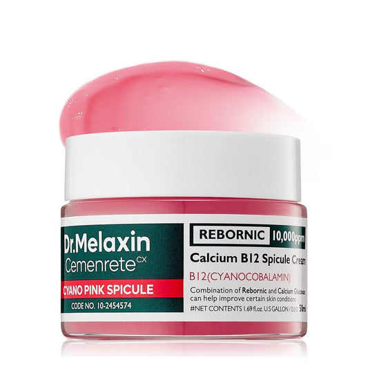 Dr.Melaxin Cyano Pink Spicule Creme mit Calcium & Vitamin B12, Spicule Behandlung für Augenringe & feine Linien, Niacinamid für Feuchtigkeit & Festigkeit, 50 ml