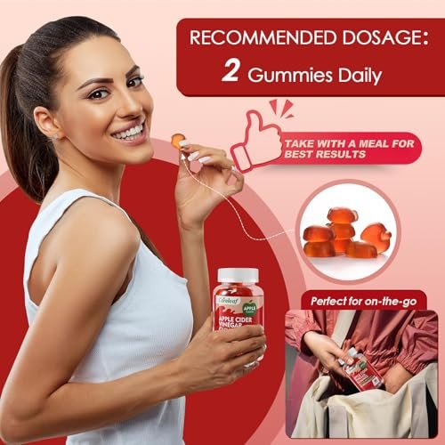 careleaf Apfelessig Gummibärchen - Stoffwechsel Gummis mit 1000mg ACV & Vitamin B6 B12, ACV Gummis für Stoffwechsel, Verdauung, Entgiftung, Darm- & Immunsystem, 60 Stück