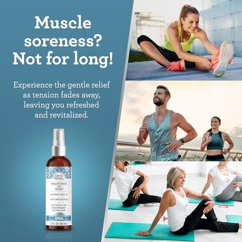 GuruNanda Magnesiumöl-Spray (60 ml) – Topisches Magnesiumspray mit natürlichen ätherischen Ölen und Aloe Vera für Muskelkater und Entspannung, tierversuchsfrei