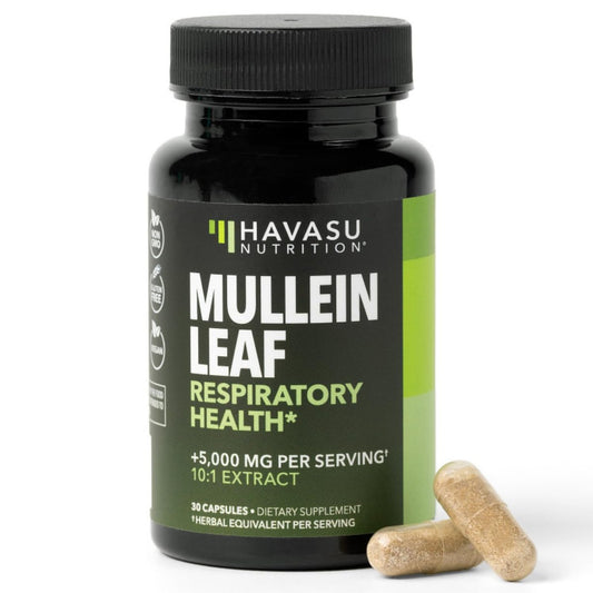 Mulleinblatt-Kapseln für die Atemwegsgesundheit – 500 mg Mullein-Extrakt zur Unterstützung der Lungenfunktion und des Immunsystems – 30 Kapseln – Vegan, Nicht-GMO – Pflanzliches Nahrungsergänzungsmittel für das tägliche Wohlbefinden – 1-Monats-Vorrat