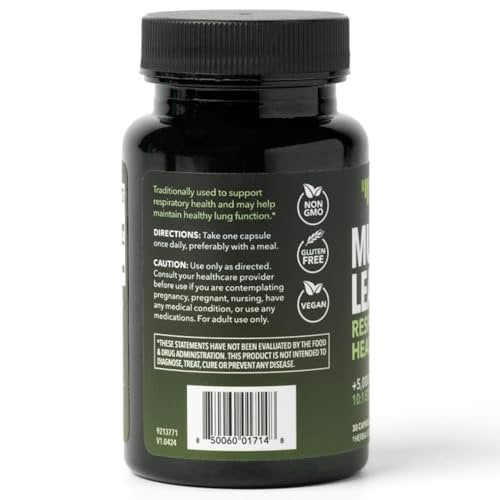 Mulleinblatt-Kapseln für die Atemwegsgesundheit – 500 mg Mullein-Extrakt zur Unterstützung der Lungenfunktion und des Immunsystems – 30 Kapseln – Vegan, Nicht-GMO – Pflanzliches Nahrungsergänzungsmittel für das tägliche Wohlbefinden – 1-Monats-Vorrat