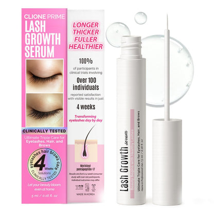 Korean Eyelash Growth Serum - Prostaglandinfreies Wimpernserum für natürliches Wimpern- und Augenbrauenwachstum, verdickend, verlängernd, pflegend, Wimpernlifting und Brauenlamination After Care