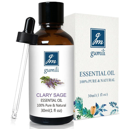 GM Gumili Clary-Salbei Ätherisches Öl 30 ml – 100% rein & unverdünnt für Diffuser, Haut, Massage, DIY