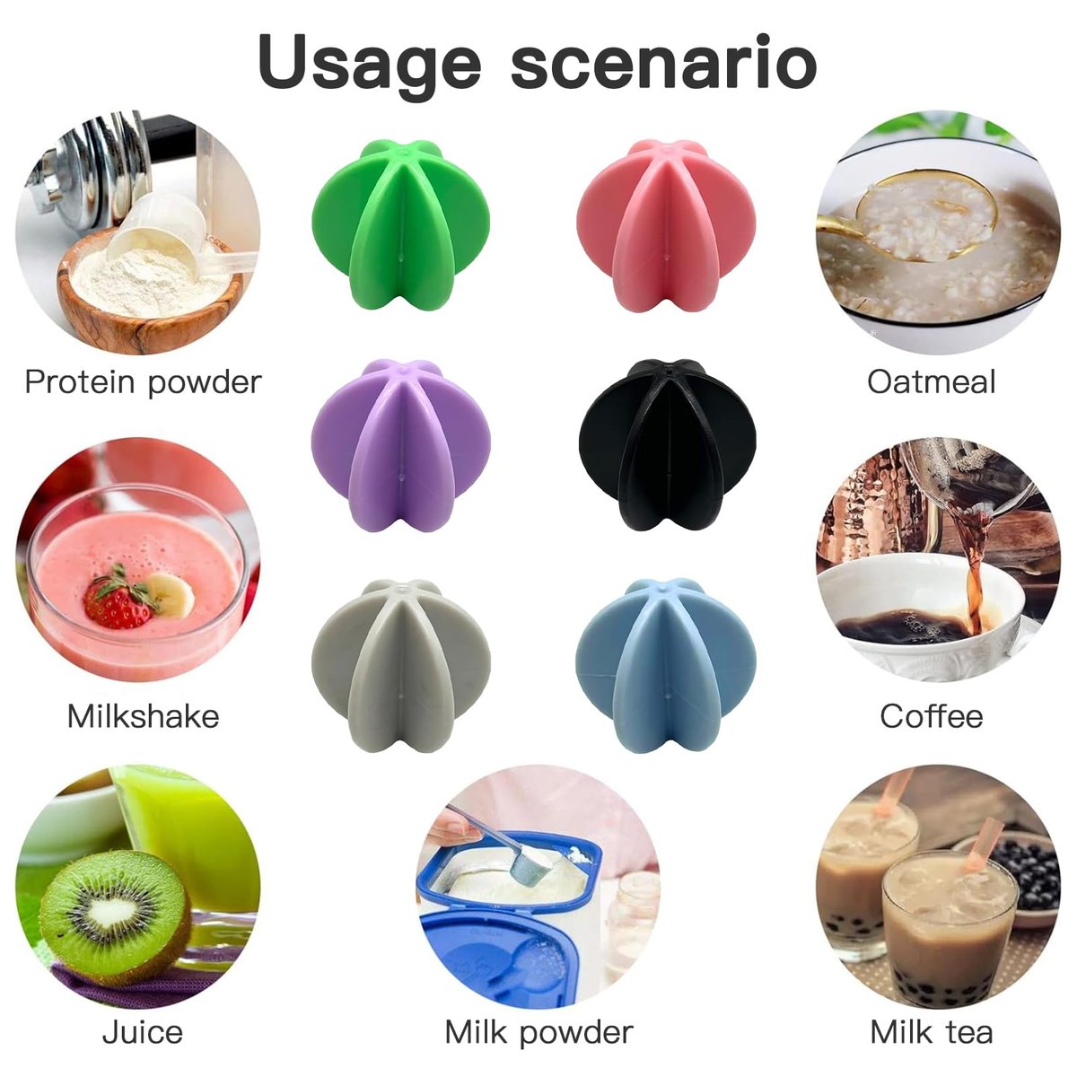 BuRuiJi Shaker Balls 6 Stück – Bunte Protein Shaker Kugeln aus Kunststoff, Ersatz für Shaker Flaschen, Durchmesser 1,5 Zoll
