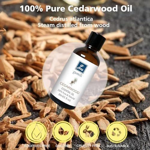 GM Gumili Zedernholz ätherisches Öl 30 ml – 100% reines Naturöl für Diffuser, Haut, Haare, Kerzen & DIY Körperpflege