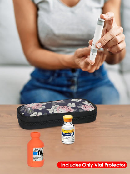 YOUSHARES Insulinfläschchen-Hülle – Silikon-Schutzhülle für 10 ml Insulinfläschchen, stoßfest, wiederverwendbar, Diabetes-Zubehör (Orange+Blau+Grün)