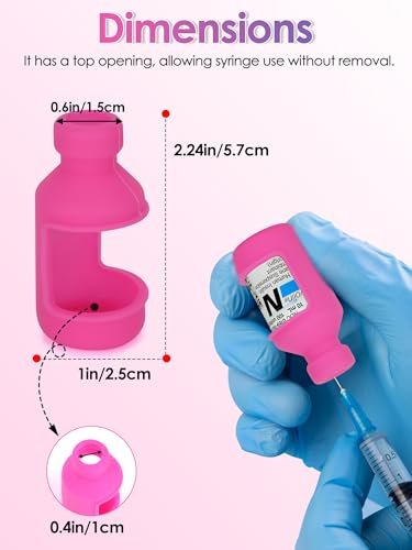 YOUSHARES Insulinfläschchen-Schutzhülle – Silikon-Schutzhülle für 10 ml kurze Insulinfläschchen, stoßfest, weich und flexibel, Diabetes-Zubehör (Weiß, Pink, Lila)