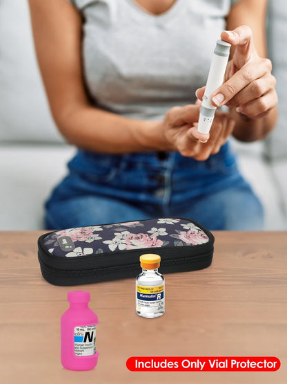 YOUSHARES Insulinfläschchen-Schutzhülle – Silikon-Schutzhülle für 10 ml kurze Insulinfläschchen, stoßfest, weich und flexibel, Diabetes-Zubehör (Weiß, Pink, Lila)