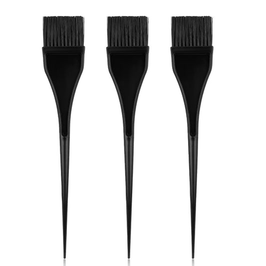 Styquenzer Haarfärbepinsel Set – 3 Stück Farbpinsel für Friseure & DIY Haarefärben zu Hause – Schwarz, Kunststoff