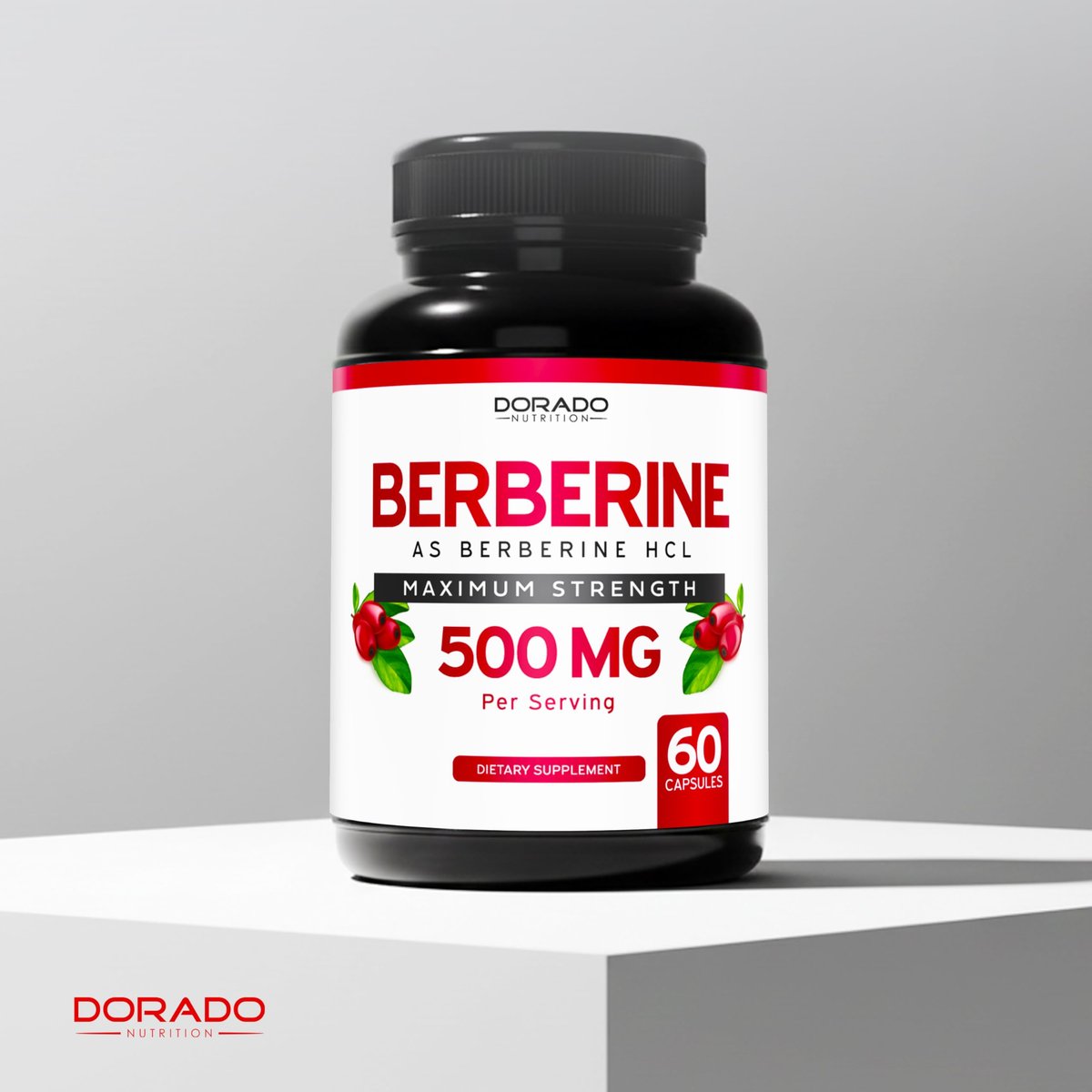 Berberin Supplement 500 mg pro Portion (60 Kapseln) – Berberin HCL zur Unterstützung der Darmgesundheit für Männer und Frauen – Premium-Ergänzung für Erwachsene – Drittanbieter getestet – Vegane Kapseln & Hergestellt in den USA