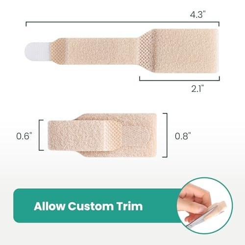 Welnove Hammerzehen-Strecher - 8er-Pack Zehenwickel - Hammerzehen-Korrektor für Frauen - Zehenschienen für krumme, gekrümmte, verbogene Zehen - (Groß, Beige)