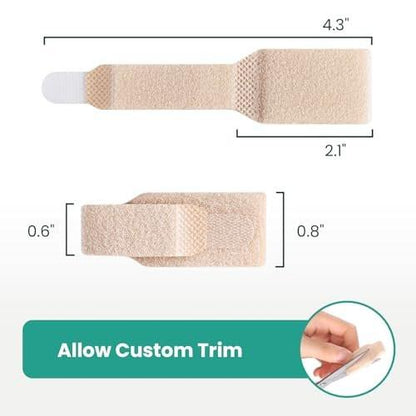 Welnove Hammerzehen-Strecher - 8er-Pack Zehenwickel - Hammerzehen-Korrektor für Frauen - Zehenschienen für krumme, gekrümmte, verbogene Zehen - (Groß, Beige)