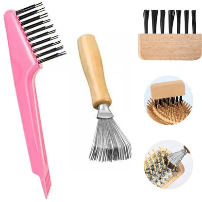 Haarbürsten-Reinigungswerkzeug, Haarbürsten-Reiniger-Rake zum Entfernen von verfilzten Haaren und Staub aus Staubsaugern und Haarbürsten, 2-in-1-Kamm-Reinigungsbürste, für Zuhause und Salon