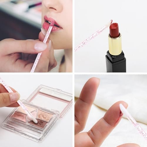 Tbestmax 200 Lippenapplikatoren Einweg-Lippenbürsten Kristall-Lippenstift Lipgloss-Stäbchen, Pink