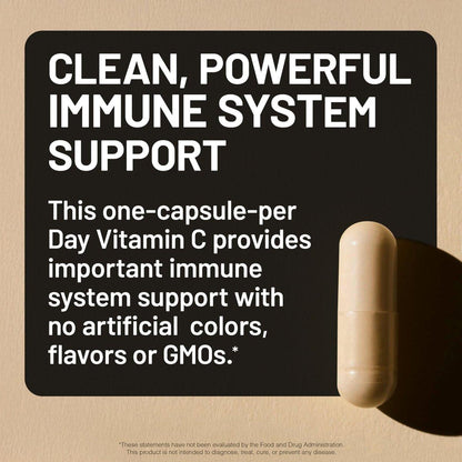 NatureWise Vitamin C 1000mg Kapseln – Hochdosiertes veganes Vitamin C für tägliche Antioxidans- & Immununterstützung – Nicht-GMO, hergestellt in den USA – 120 Kapseln [120-Tage-Vorrat]