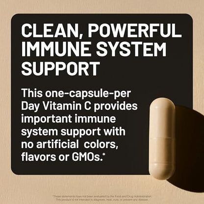 NatureWise Vitamin C 1000mg Kapseln – Hochdosiertes veganes Vitamin C für tägliche Antioxidans- & Immununterstützung – Nicht-GMO, hergestellt in den USA – 120 Kapseln [120-Tage-Vorrat]