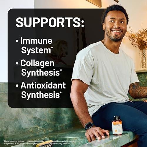 NatureWise Vitamin C 1000mg Kapseln – Hochdosiertes veganes Vitamin C für tägliche Antioxidans- & Immununterstützung – Nicht-GMO, hergestellt in den USA – 120 Kapseln [120-Tage-Vorrat]