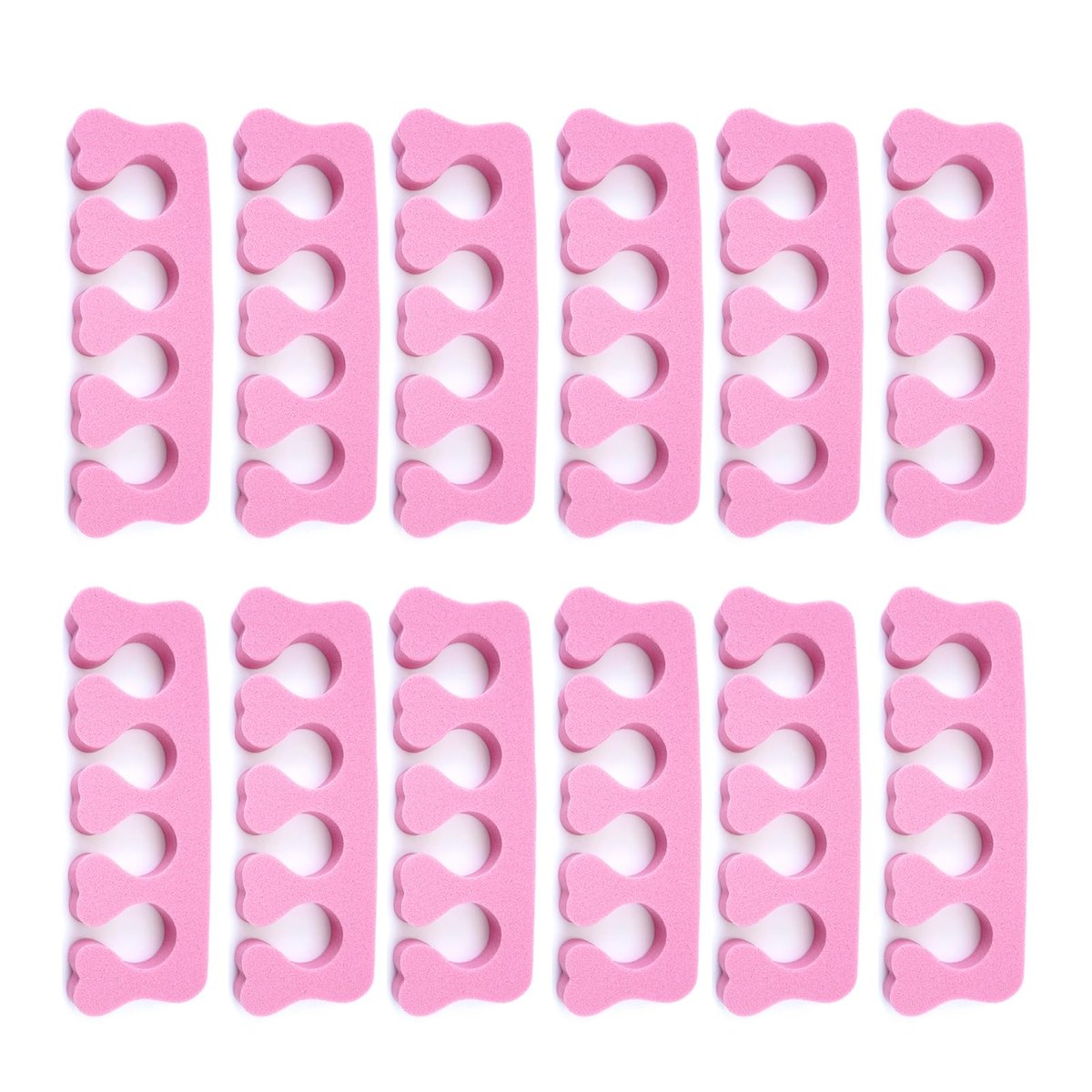 Quacc 12er-Pack Schaumstoff-Zehenspreizer – Weiche Finger-/Zehentrenner für Pediküre, Maniküre, Nagellack, Nagelkunst, Schönheitsaccessoires