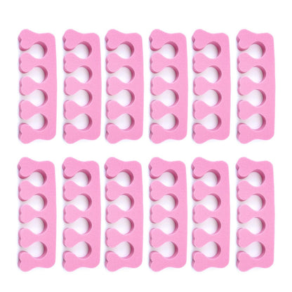 Quacc 12er-Pack Schaumstoff-Zehenspreizer – Weiche Finger-/Zehentrenner für Pediküre, Maniküre, Nagellack, Nagelkunst, Schönheitsaccessoires