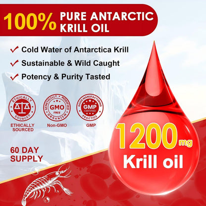 NATURE TARGET Krillöl 120 Kapseln – Hochwertiges Omega-3 aus der Antarktis