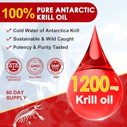 NATURE TARGET Krillöl 120 Kapseln – Hochwertiges Omega-3 aus der Antarktis
