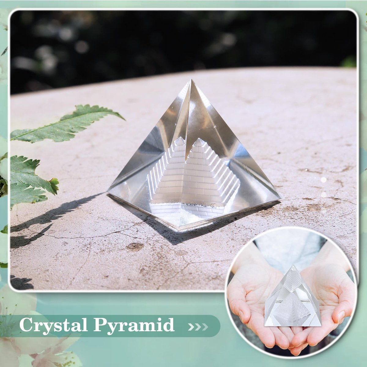 9-teiliges Heilsteine-Set mit Selenit-Pyramide, 7 Chakra-Steine, Naturkristalle in Holzbox – Meditation, Schutz, Energie – Geschenk für Frauen