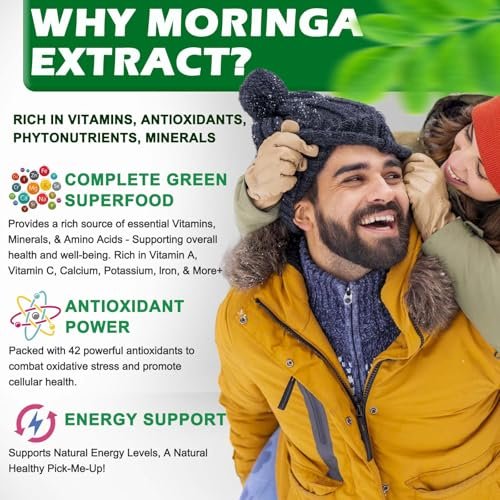 Bio Moringa Flüssigtropfen für Energie, Stoffwechsel & Immunsystem – 6-fach bessere Absorption als Pulver oder Kapseln – Grünes Superfood für Frauen und Männer