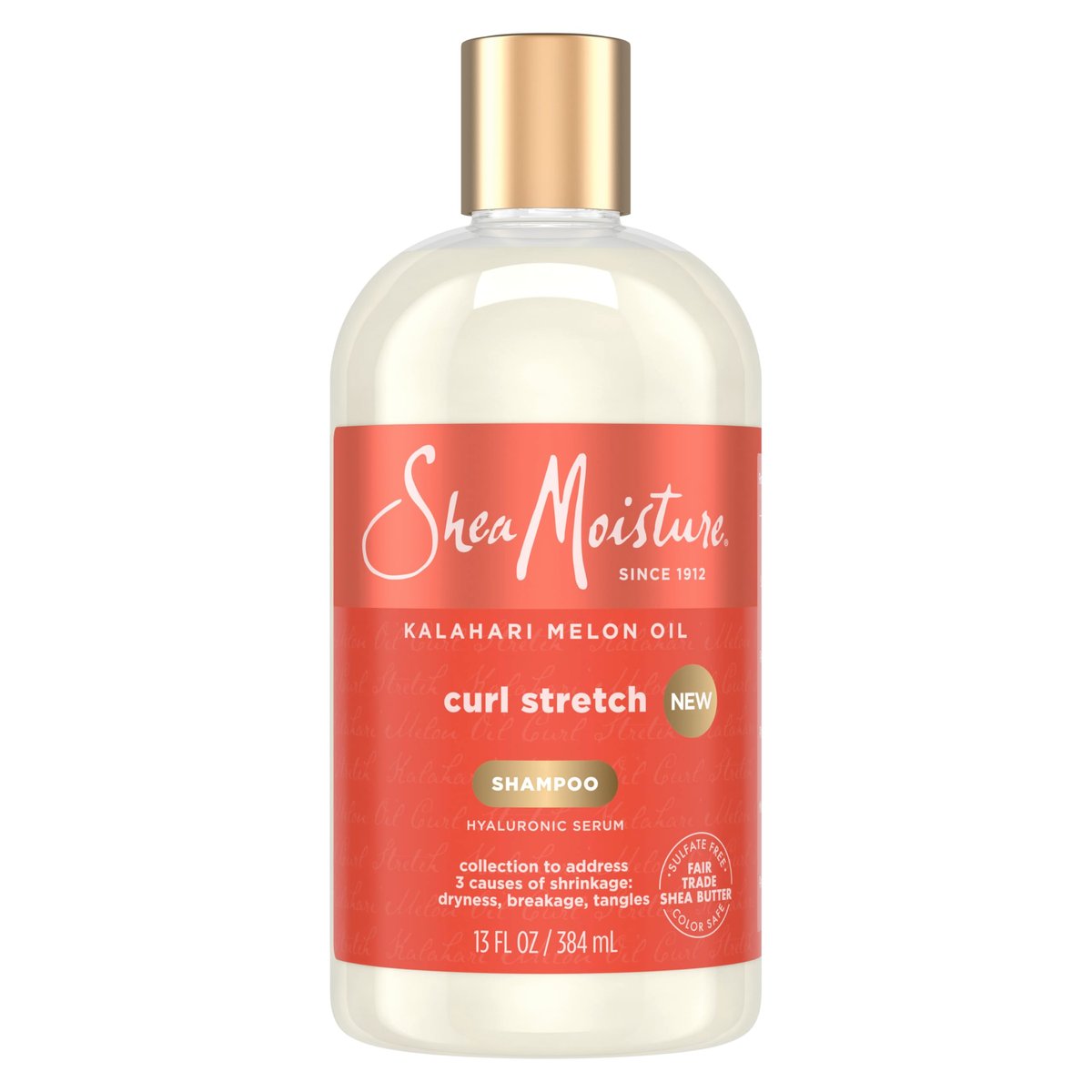 SheaMoisture Curl Stretch Shampoo mit Kalahari-Melonenöl und Hyaluronserum – Reinigt und spendet Feuchtigkeit für starke, weiche Locken – Für Typ-4-Haar – 384 ml