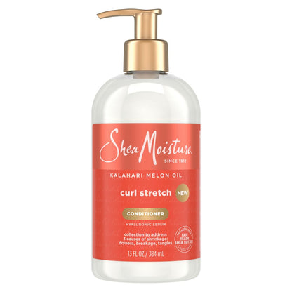 SheaMoisture Curl Stretch Conditioner mit Kalahari-Melonenöl und Hyaluronserum – Feuchtigkeitsspender für Locken, 390 ml