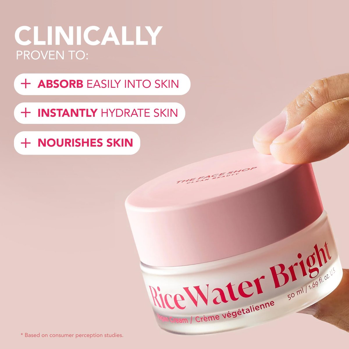 The Face Shop Rice Water Bright Travel Kit – Koreanische Hautpflege mit Ceramiden, vegane Gesichtspflege für trockene Haut (Reinigung, Serum, Creme, Augencreme)