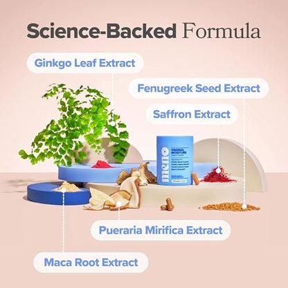 MENO Vaginale Feuchtigkeitskapseln – Gynäkologisch entwickelt für gesunde Feuchtigkeit, Stimmung & Entspannung – Hormonfrei mit Maca-Wurzel & Bockshornkleesamen-Extrakt – 30 Portionen