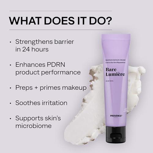 Provence Beauty BARE LUMIÈRE Hautbarriere-Reparaturcreme – 5-in-1 Gesichtsfeuchtigkeitscreme mit Ectoin, verkapselten Probiotika & Aloe Vera – Hydratisiert, macht die Haut geschmeidig, verleiht Glow & stärkt die Haut – 60 ml