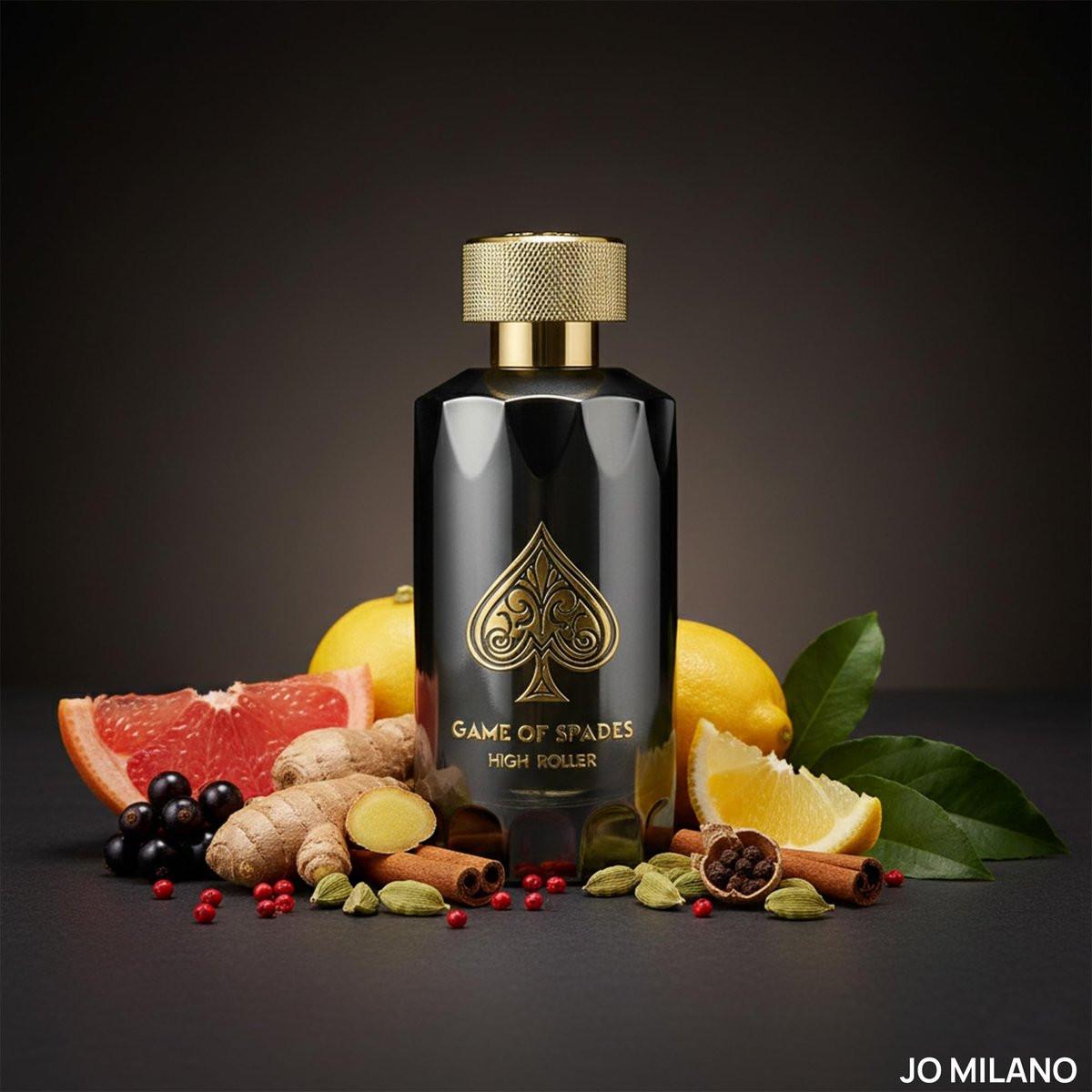 Jo Milano Game of Spades High Roller Parfum Spray 100ml – Warm, Citrus, Oud & Patchouli Unisex Duft