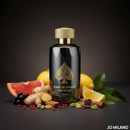 Jo Milano Game of Spades High Roller Parfum Spray 100ml – Warm, Citrus, Oud & Patchouli Unisex Duft