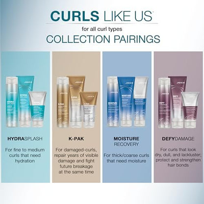Joico Curls Like Us Smooth & Bounce Curl Hydrating Foam – Für lockiges Haar, reduziert Frizz, definiert Locken, 72h Feuchtigkeitsschutz mit Moringa-Samen & Algenöl, 200 ml