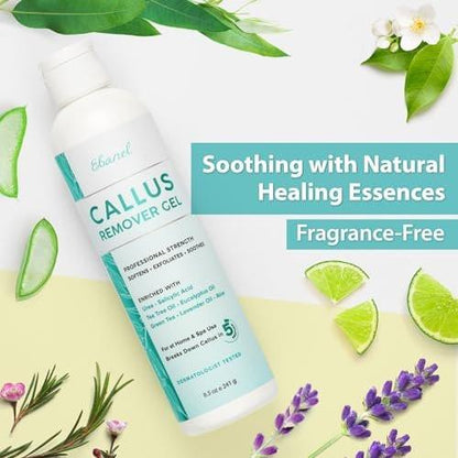 Ebanel Professioneller Hornhautentferner für Füße mit 20% Urea, Bittersalz, Salicylsäure, Glykolsäure – Gel-Peeling für abgestorbene Haut, rissige Fersen