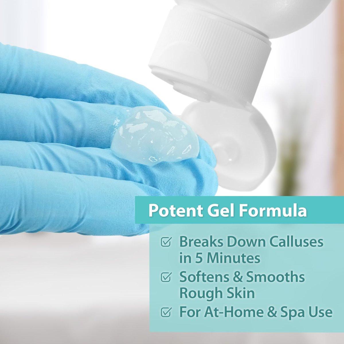 Ebanel Professioneller Hornhautentferner für Füße mit 20% Urea, Bittersalz, Salicylsäure, Glykolsäure – Gel-Peeling für abgestorbene Haut, rissige Fersen