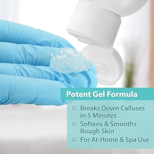 Ebanel Professioneller Hornhautentferner für Füße mit 20% Urea, Bittersalz, Salicylsäure, Glykolsäure – Gel-Peeling für abgestorbene Haut, rissige Fersen