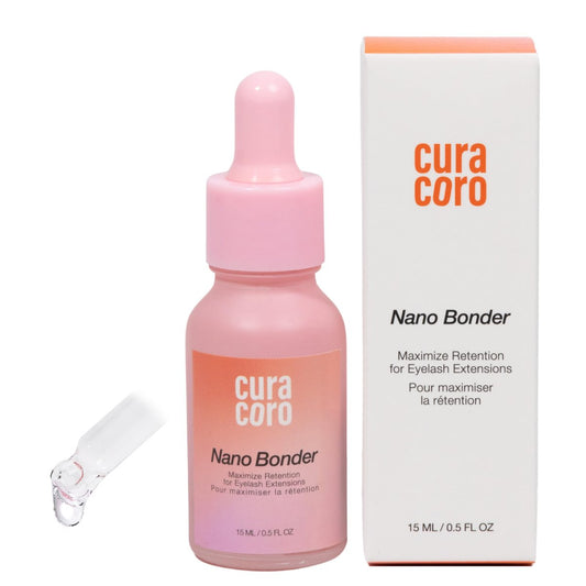 Curacoro Nano Lash Bonder für Wimpernverlängerung – Super Bonder für Wimpernkleber-Beschleuniger, wasser- und ölfester Wimpernversiegeler, sichert Klebedämpfe, längere Haltbarkeit & geringe Reizung (15 ml)